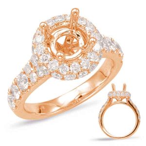Rose Gold Halo Engagement Ring