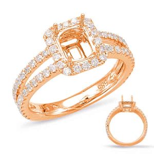 Rose Gold Halo Engagement Ring