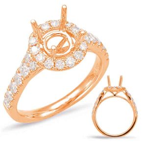 Rose Gold Halo Engagement Ring
