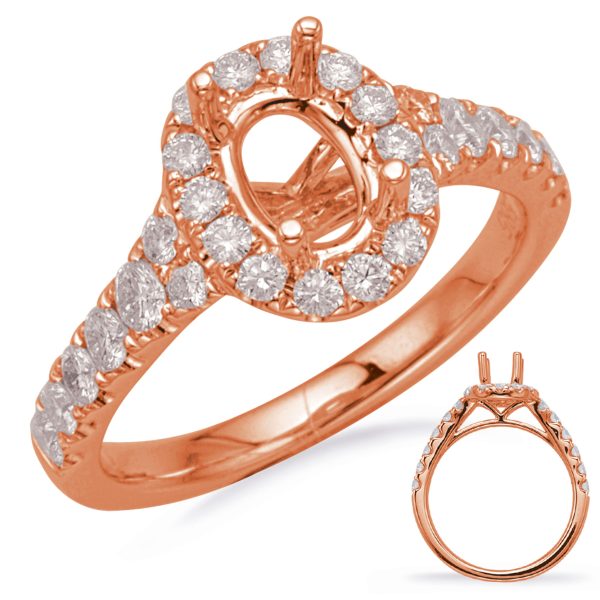 Rose Gold Halo Engagement Ring