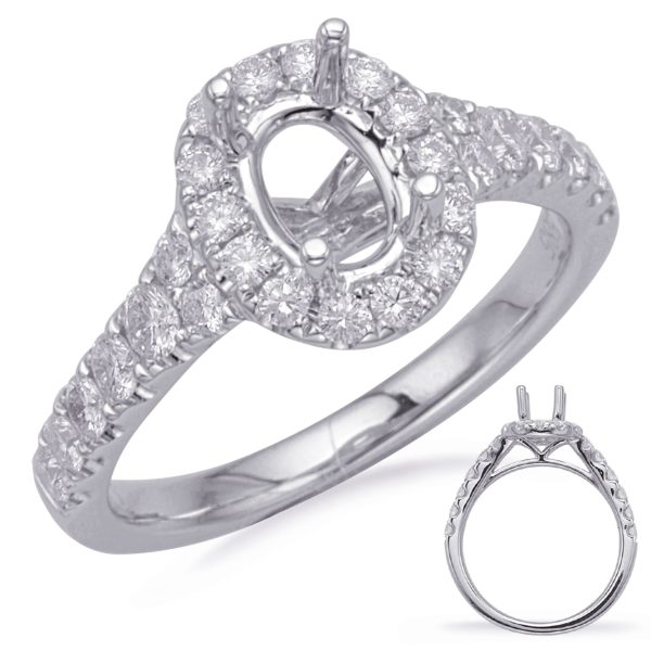 White Gold Halo Engagement Ring