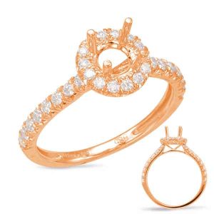 Rose Gold Halo Engagement Ring