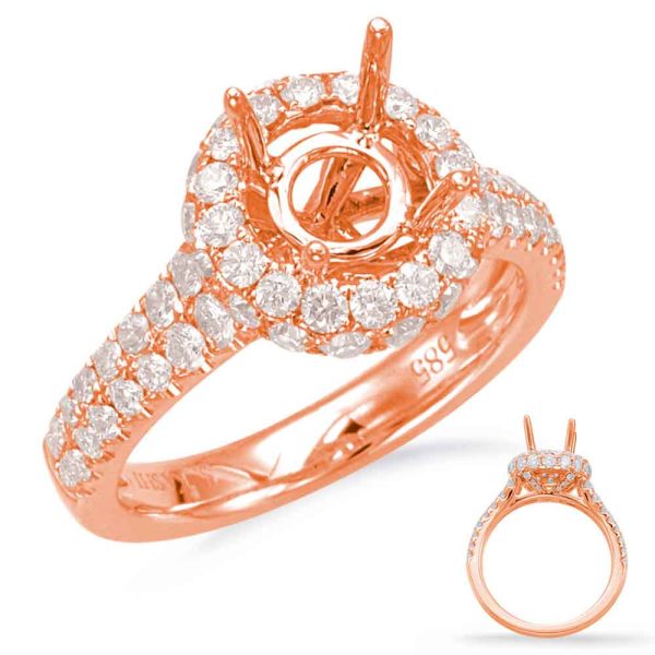 Rose Gold Halo Engagement Ring