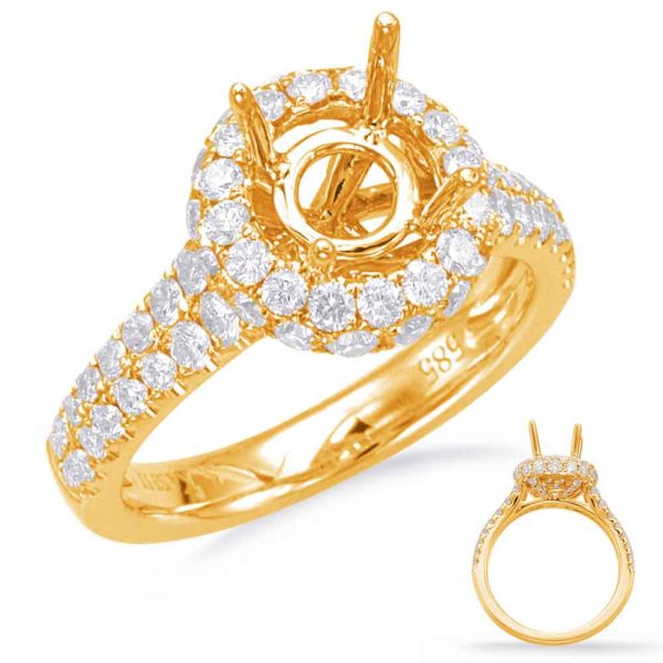 Yellow Gold Halo Engagement Ring