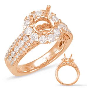 Rose Gold Halo Engagement Ring
