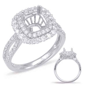 White Gold Halo Engagement Ring