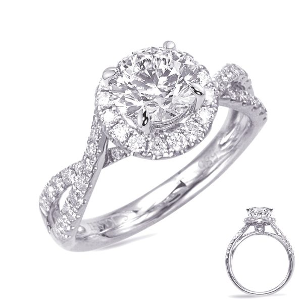 White Gold Halo Engagement Ring