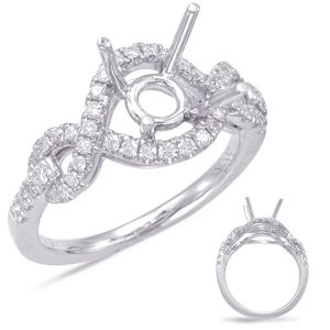 White Gold Halo Engagement Ring White Gold Halo Engagement Ring