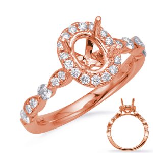 Rose Gold Halo Engagement Ring Rose Gold Halo Engagement Ring