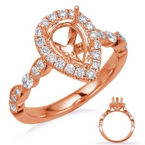Rose Gold Halo Engagement Ring
