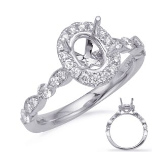 Platinum Halo Engagement Ring