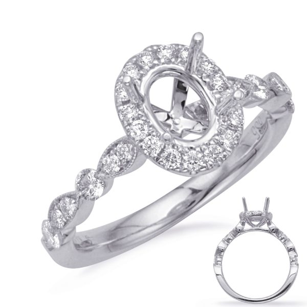 Platinum Halo Engagement Ring
