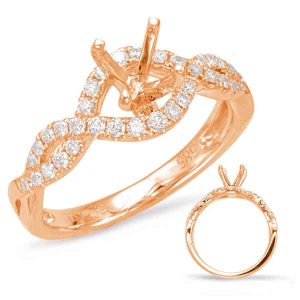 Rose Gold Halo Engagement Ring