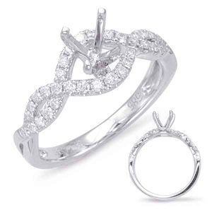 White Gold Halo Engagement Ring White Gold Halo Engagement Ring