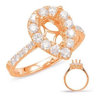 Rose Gold Halo Engagement Ring