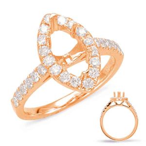 Rose Gold Halo Engagement Ring