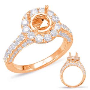 Rose Gold Halo Engagement Ring