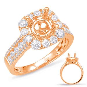 Rose Gold Halo Engagement Ring