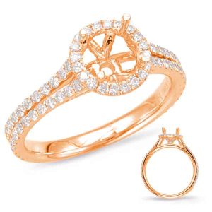Rose Gold Halo Engagement Ring