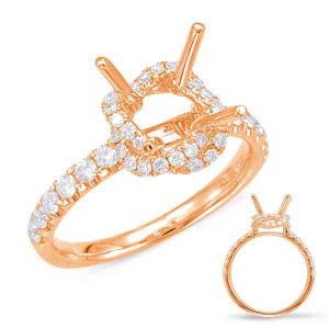 Rose Gold Halo Engagement Ring