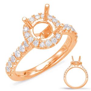 Rose Gold Halo Engagement Ring