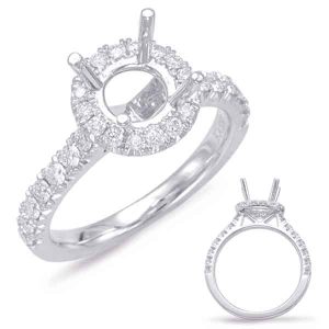 Platinum Halo Engagement Ring