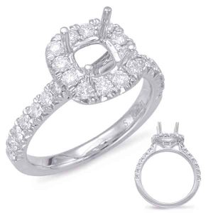 Platinum Halo Engagement Ring