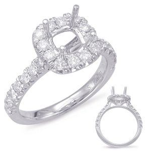 Platinum Halo Engagement Ring
