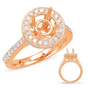 Rose Gold Halo Engagement Ring