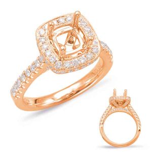 Rose Gold Halo Engagement Ring