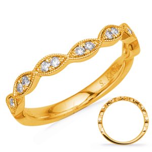Yellow Gold Matching Band Curved