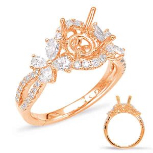 Rose Gold Halo Engagement Ring
