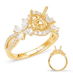 Yellow Gold Halo Engagement Ring