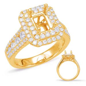 Yellow Gold Halo Engagement Ring Yellow Gold Halo Engagement Ring