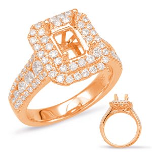 Rose Gold Halo Engagement Ring