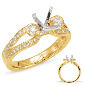 Yellow Gold Halo Engagement Ring