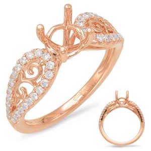 Rose Gold Halo Engagement Ring