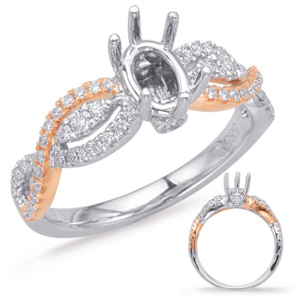 Rose & White Gold Engagement Ring