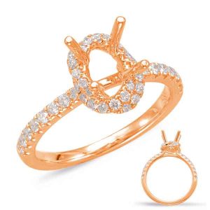 Rose Gold Halo Engagement Ring Rose Gold Halo Engagement Ring