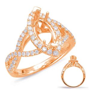 Rose Gold Halo Engagement Ring