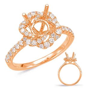 Rose Gold Halo Engagement Ring Rose Gold Halo Engagement Ring