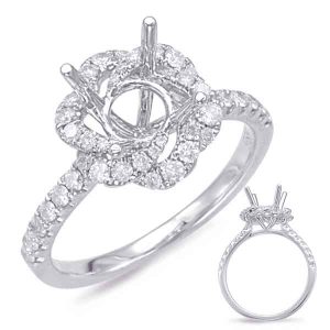 Platinum Halo Engagement Ring Platinum Halo Engagement Ring