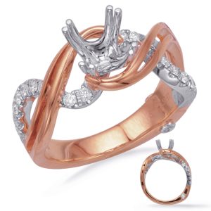 Rose & White Gold Engagement Ring