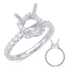 Platinum Halo Engagement Ring