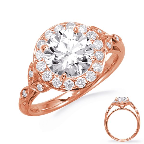Rose Gold Halo Engagement Ring
