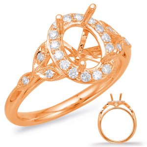 Rose Gold Halo Engagement Ring Rose Gold Halo Engagement Ring