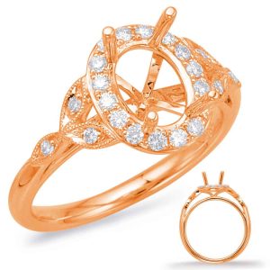 Rose Gold Halo Engagement Ring Rose Gold Halo Engagement Ring