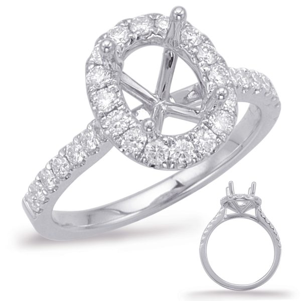 Platinum Halo Engagement Ring