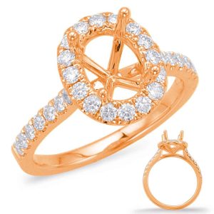 Rose Gold Halo Engagement Ring Rose Gold Halo Engagement Ring