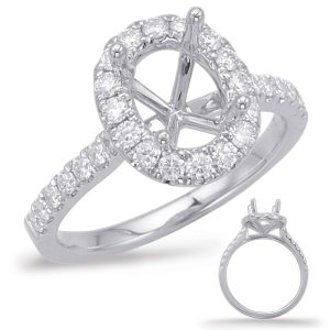 White Gold Halo Engagement Ring White Gold Halo Engagement Ring